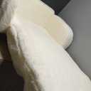 Kids Sofa, 2-in-1 Flip-Out Foam Couch with Soft Sherpa Cover, Cozy Play Lounge Chair, Cream