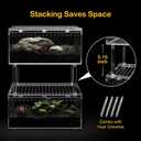 XLarge Reptile Terrarium Kit,Escape Proof Tarantula Enclosure,PC Starter Hermit Crab Tank,Spider Habitat for Praying Mantis Cage,Insect Housing,Lizard,Gecko Container,Bearded Dragon Vivarium