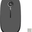 VssoPlor Wireless Mouse, 2.4G Slim Portable Computer Mice with Nano Receiver Quiet Silent Optical Laptop Mouse for Notebook, PC, Laptop, Computer-Black and Gray