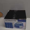 Greadio Boombox CD Player Cassette Player Combo, Boom Box Portable CD Players for Home with Bluetooth, Support AM FM Radio/Remote Control/AUX/USB/Earphone, AC/Battery Operated, LCD Display (Blue)