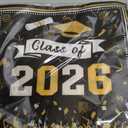 2026 Graduation Decorations Party Supplies-Graduation Plates and Napkins, Black and Gold Graduation Decorations 2026 Tableware Class Of 2026 Grad Paper Plates and Napkins for Congrats Grad Party