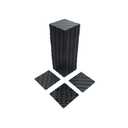 12 in. x 12 in. Gray Square Waterproof Plastic Interlocking Deck Tiles for Poolside Balcony Backyard (Set of 44 Tiles) JTL-LQW2-0115