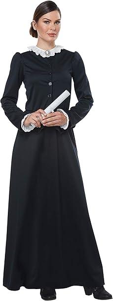 California Costumes Women's Susan B. Anthony - Harriet Tubman - Adult Costume Adult Costume, Black/White, Size: Child Medium (8-10), Moyen(8-10)