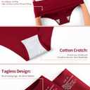 Seamless Underwear for Women High Waisted No Show Panties Ladies Sexy High Cut Cheeky Bikini Tagless Stretch V-Waist (Multicolored-7pack-a)