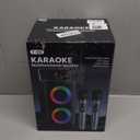 Karaoke Machine, Portable Bluetooth Speaker with 2 Wireless Karaoke Microphones, Karaoke Machine for Adults Kids with PA System,Stage Monitors Support TWS/TF/USB/AUX for Home Party Stage,Xmas Gifts (Black)