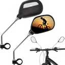 2pcs Bike Mirror Handlebar Mount 360 Adjustable, Wide Rear View Mirror Bicycle Mirrors for Handlebars with Scratch Resistant Glass,Large Wide Angl Bike Rear View Mirror for Motorcycle,Bike Accessory