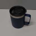 ALOUFEA 12oz Stainless Steel Insulated Coffee Mug with Handle, Double Wall Vacuum Travel Mug, Tumbler Cup with Sliding Lid, Navy