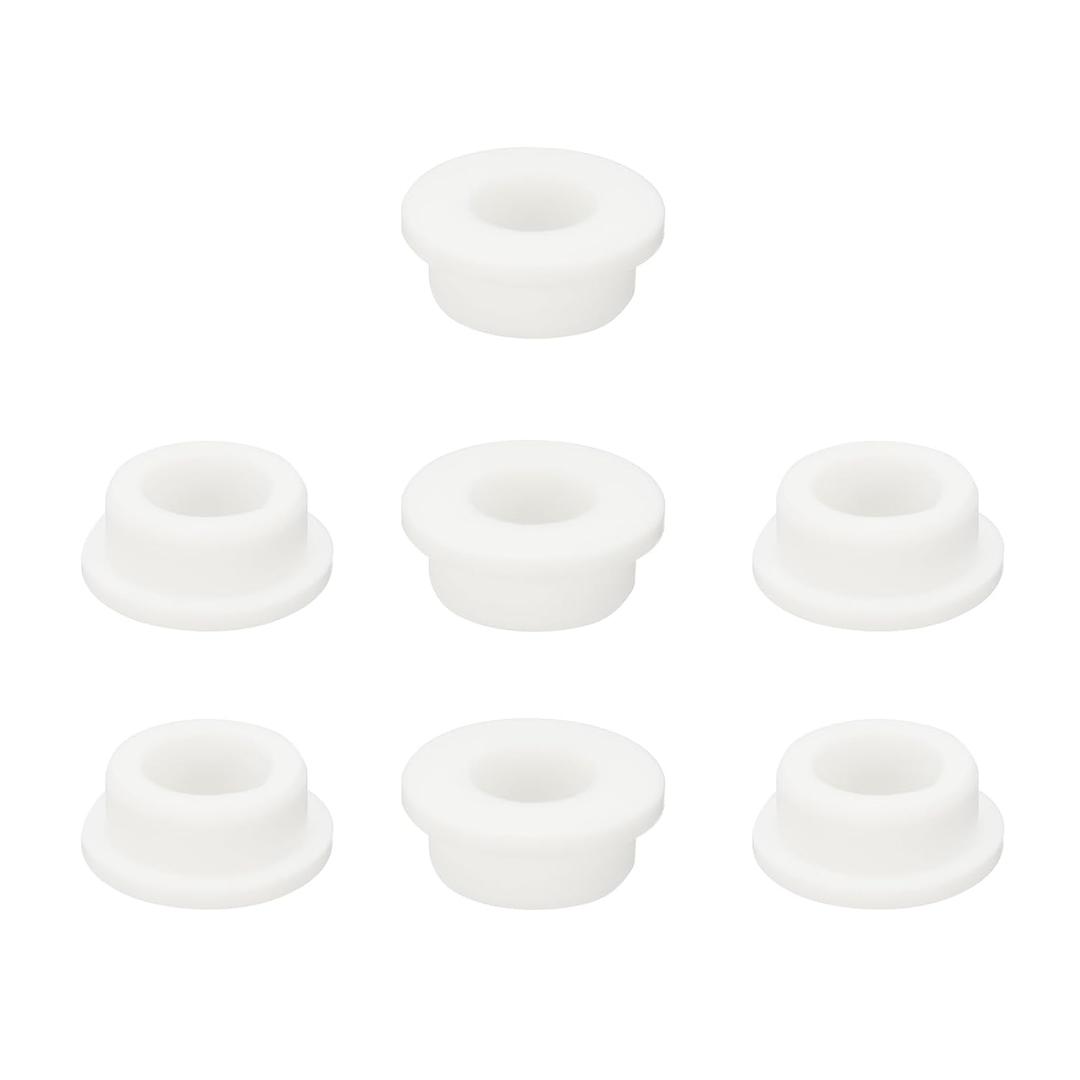 PATIKIL Silicone Rubber Grommet, 7 Pcs 1 1/16"(27mm) Drill Hole, 11/16"(18mm) Inner Dia. Top Hat Wire Gasket Rubber Hole Plug for Wiring Irrigation System Firewall, White