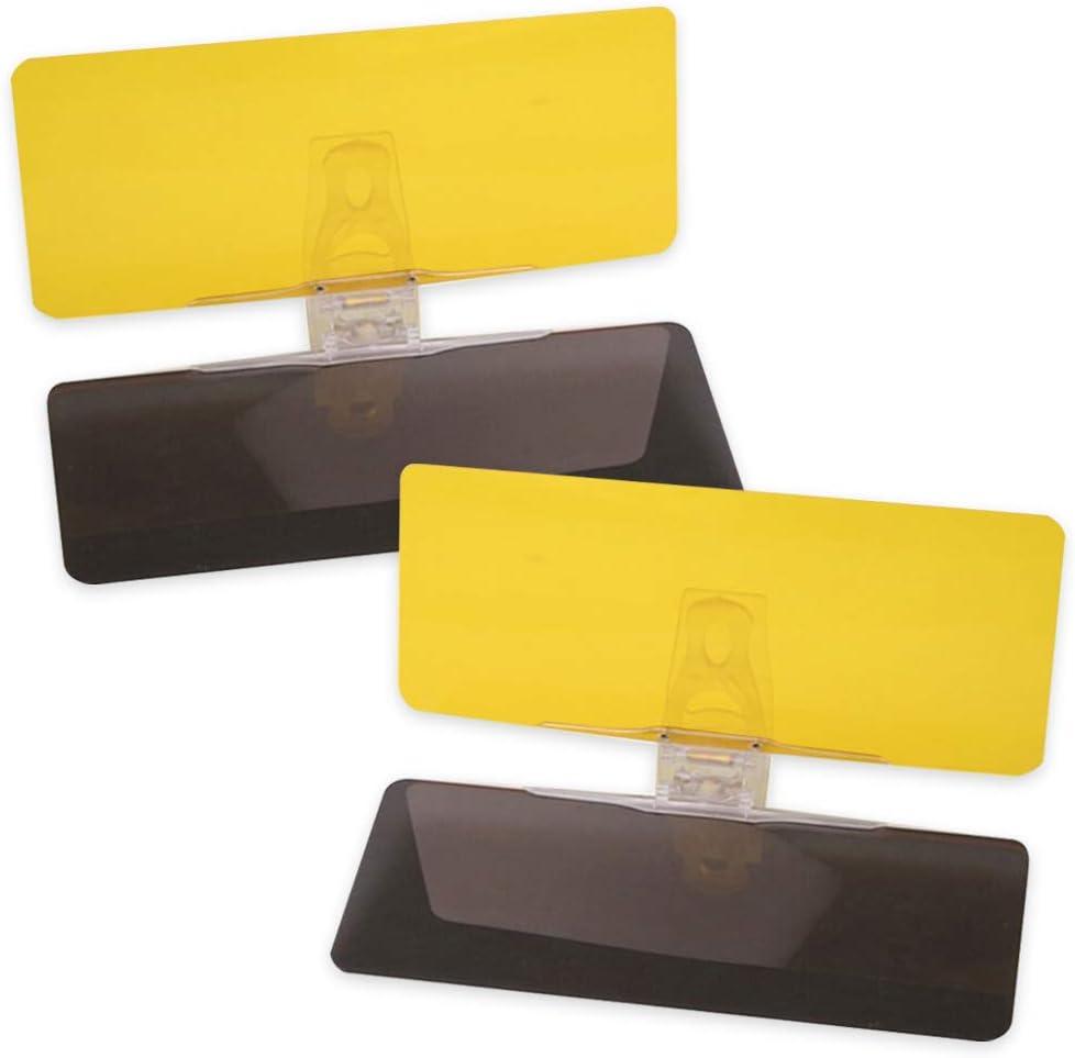 Car Sun Visor (Pack of 2), Tac Extension, 2 in 1 for Day and Night Anti-Glare, Anti Dazzle and Anti UV HD Automobile Windshield Visor by Mobi Lock