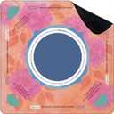 Mahjong Mat for Table Watercolor Floral Distressed Orange Pink Flower Honey Dreamy Delicate 31.5" x 31.5" Non-Slip Noise-Reducing Game Mat Premium Mahjong Accessories for Poker Dominoes Board Games