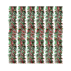 Juvale 6-Pack Christmas Tinsel Garland - Multicolored Sparkling Hanging Decoration - Perfect for Xmas and Other Festivities - 5.5 x 112 Inches - Multi Colored Garland