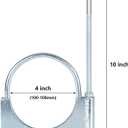 LCGP 4" Universal Exhaust Clamp with Hanger Made of Heavy-Duty Steel Clamp with Rear Muffler Hanger Exhaust Pipe 2PCS