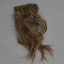 Clip in Hair Extensions 14" Short Curly Clip on Hair Extensions Invisible Lace Weft Natural Soft Hairpieces for Women - Golden Blonde with Highlights