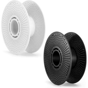 Xuhal 2 Pcs Detachable Filament Spool Compatible with Bambu Lab 3D Printer AMS, Reusable Filament Reel Holder Fits Pla, Petg, Abs, TPU Compatible with X1, P1, A1/a1 Mini, Black and White