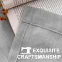 Turquoize Rod Pocket Privacy Window Treatment Panels Natural Linen Blended Sheer Curtains 84 Long Semi Sheer Curtains for Living Room Linen Textured Drapes for Bedroom (2 Panel, Dove Gray)