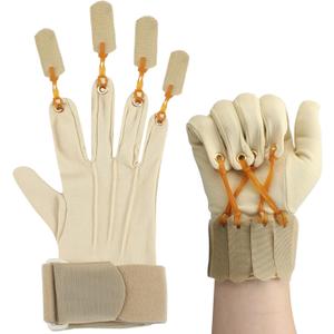 Cuffbow Deluxe Traction Exercise Glove Finger Flexion Exercise Glove for Handed Rehabilitation Increasing Strength Flexion of Joints and Fingers, Hand Exerciser, Small/Medium (Right)