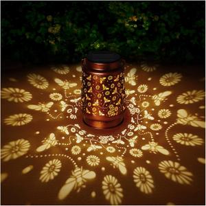 Solar Lanterns Outdoor Waterproof Bee Garden Decor Gifts for Women Mom Grandma Hanging Solar Lights Metal Solar Decoration Outside for Yard,Patio,Backyard,Porch