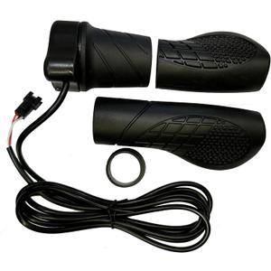 Generic Electric Bicycle Half Twist Throttle,Wuxing 76X SM Plug Left Hand,Half Twist Throttle for E Bike, Standard size, Black