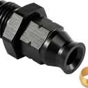 EVIL ENERGY 6AN Male to 1/4" Hardline Compression Fitting Adapter Aluminum Black