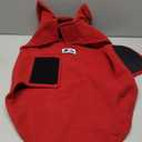 DENTRUN Reversible Dog Coat - Windproof Polar Fleece Vest with Reflective Neck Strips, Hook & Loop Closures, Easy-On Cold Weather Jacket for Dogs, XXL (Burgundy)