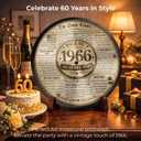 3 x 60th Birthday Decorations for Women Men, 11.6 Inch Vinyl 60 Years Old Centerpieces for Tables Sign Decor, 60th Anniversary Decorations Gifts, Back in 1966 Vintage Poster, 60th Birthday Gifts for Women Men