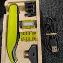 Philips Norelco for Face + Body, Electric Beard Trimmer, Shaver and Groomer, 5in1 Adjustable Comb, 1x Body Kit, Model QP2834/70, OneBlade 360 Face + Body, Black/Lime Green