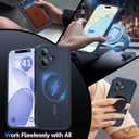 4 x Magnetic Shockproof for iPhone 17 Case,[Full Camera Protection][Compatible with Magsafe][Non-Slip][Mil-Grade Protection]Slim Anti-Yellow Translucent Matte Phone Case for iPhone 17,Midnight Blue