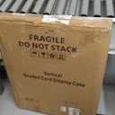 VERANI Baseball Display Case - 35 Graded Sports Card Frame - Holds Cards With UV Protection Clear View Lockable Wall Cabinet for Football Basketball Hockey Trading, Walnut (Large-Vertical-Walnut-Blacklock)