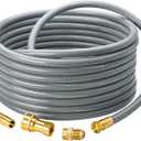40 Feet 1/2 inch ID Natural Gas Grill Hose with Quick Connect Fittings, Natural Gas Line for Grill, Pizza Oven, Heater and More Low Pressure Appliance