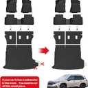 LASFIT Floor Mats & Backrest & Cargo Mats for Subaru Forester 2026 2025 (Fit Hybrid, Not for Gas), All Weather TPE Custom Fit Easy Clean for Forester Hybrid 2025 2026 Car Accessories Trunk Liners