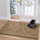 Door Mat Indoor Mat, Entryway Door Mats 36x59 Non-Slip Rug Rubber Backing, Low-Profile Entrance Rugs, Absorbent Resist Dirt Doormats Inside Floor Door Mat for Entryway,Brown (3' x 4'11" (Runner), Brown)
