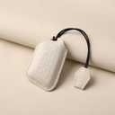 Genuine Leather Key Fob Cover Compatible with Cadillac 2021 2022 2023 2024 CT4 CT5 CT6 XT4 XT5 XT6 Escalade ESV, Key fob Case with Keychain & Lanyard for Cadillac Key Fob (6 Buttons, White)