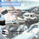 Jooptoolwook Hydraulic Hose 1/2" Hydraulic Hose with Male NPT X Male NPT 18" Long 3988 psi, Black