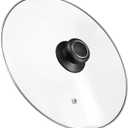 10.5 Inch Glass Lid for Frying Pan, Fry Pan, Skillet, Pan Lid, Fits Pot, Cast Iron Skillets 10.5", Clear