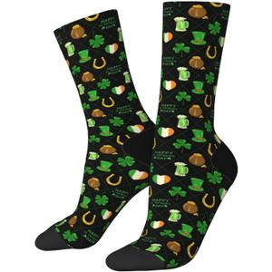St Patricks Day Socks for Women Men, Novelty Clovers Socks Gifts for St.patrick's Day Decor