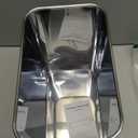 Cesun Small Bathroom Trash Can 2.1 Gallon Wastebasket, Modern Metal Garbage Can Office Waste Basket, Silver Stainless Steel Trash Bin for Bedroom, Home Office, Toilet, rv, Near Desk, Under Sink. Silver