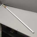 Amazon Basics No Drilling Spring Tension Curtain Rod, Easy to Install, Adjustable 54-90" Width, Sturdy, White, Classic Finial