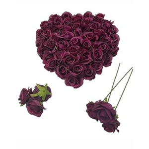 Artificial Satin Rose Flower Heads,42 Pcs Silk Rose Heads with Stems,3.3'' Rose Artificial Flowers Bulk,Artificial Rose Flower Heads for DIY Crafts Bouquet (42, Champagne)