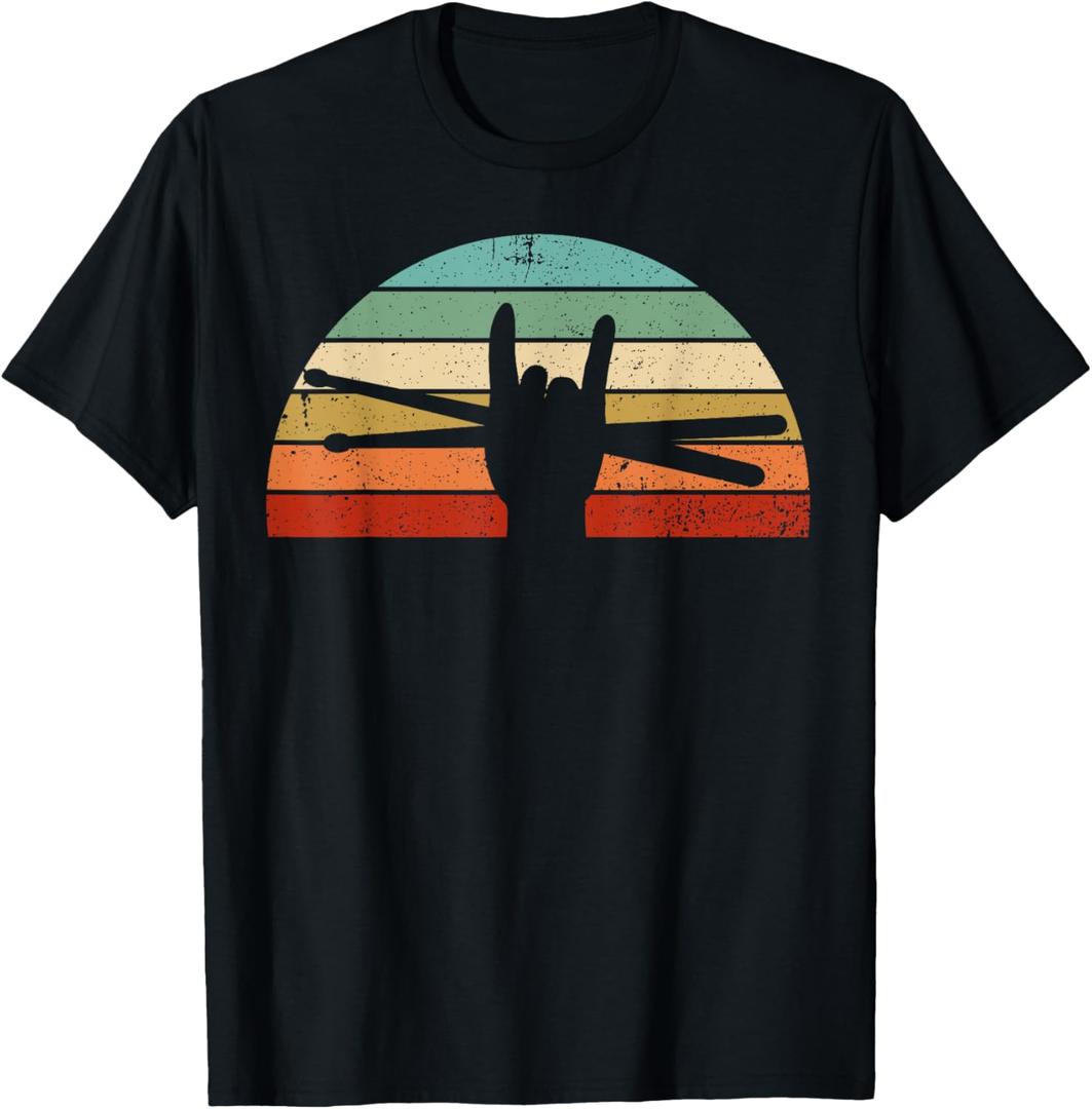 Funny Drummer Art For Men Women Kids Drumming Lover Drummer T-Shirt, M