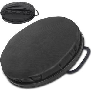 WarBull 5 Gallon Bucket Seat, 360-Degree Swivel Seat Foam Cushion Bucket Seat Lid with Waterproof Cover for Dove Duck Hunting, Fishing, Baseball, Gardening and Camping (Black)