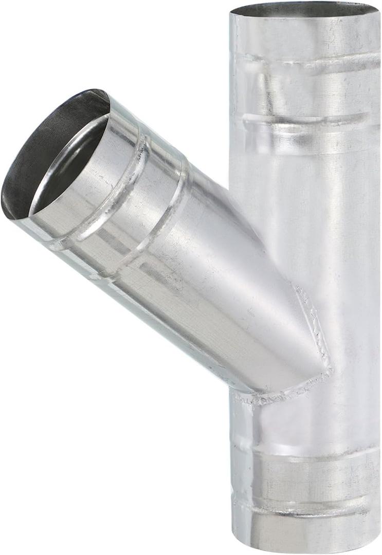3 Inch 3 Way Duct Splitter, 3 Way Y Shaped Duct Hose Connector 45 Degree Connector Dryer Vent Hose Split Ventilation Outlet Kitchen and Bathroom Applications