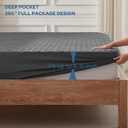 BEDLORE Waterproof Mattress Protector, Noiseless Twin Size Mattress Pad with Deep Pocket Fitted Up to 6"-15", Soft Breathable Dirt-Proof Single Bed Mattress Cover for Bedroom (Gray)