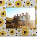 Sunflower Themed Picture Frame 4x6,Sunflower Yellow Wood Picture Frame For Women Best Friends Girl Bestie,Daisy Picture Frames,You Are My Sunshine Gifts