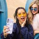 2 x Compatible for Samsung Galaxy A14 5G Case, Pretty Butterfly Print Three-Dimensional Wave Clear Case for Girls Women, Soft Full Package Anti-Fall Cover for Galaxy A14 5G, White Butterfly