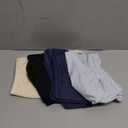 QUASTI Women's High Waisted Underwear, Tummy Control high cut Panties Full Coverage Postpartum Briefs underwear 4 pack (X-Large, Multicolor-deep Blue & light Blue& Skin Tone& Black)