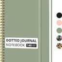 Taja Dotted Spiral Journal Notebook for Women & Men, 140 Pages, Dotted Notebook for Journaling & Note Taking, Journals for Writing, A5(5.7" x 7.9")  Green