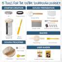 Sourdough Starter Kit, Banneton Bread Proofing Basket Set with 24oz Starter Jar, Sourdough Bread Baking Supplies with 9'' Round Banneton Baskets, Bread Making Baking Tools Gifts for Bakers