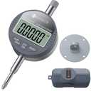 Neoteck DTI Digital Dial Indicator 0.5 inch/12.7mm, High Resolution: 0.00005 inch/ 0.001mm, Digital Probe Indicator Dial Test Gauge (Silver Gray)