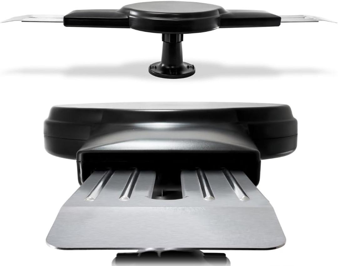 Amplified RV Antenna by Continu.us | CA1500 Digital TV 360 Reception, 55 Mile Range, Power Amplified Recreational Vehicle HD Caravan Antenna. Portable, Compact & Waterproof. (Black)