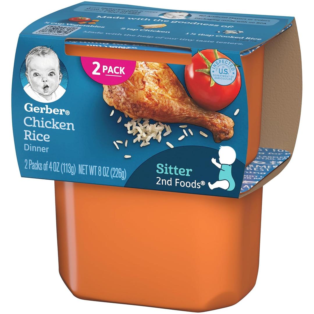 Gerber 2nd Foods Chicken Rice Baby Food, 7 Ounce - 8 per Case, Best By: 30/06/2026